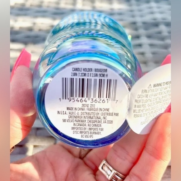 Rare Blue Pearlescent Glass Votive Tea Light Candle Holder FREE CANDLES!…​ - Picture 8 of 9